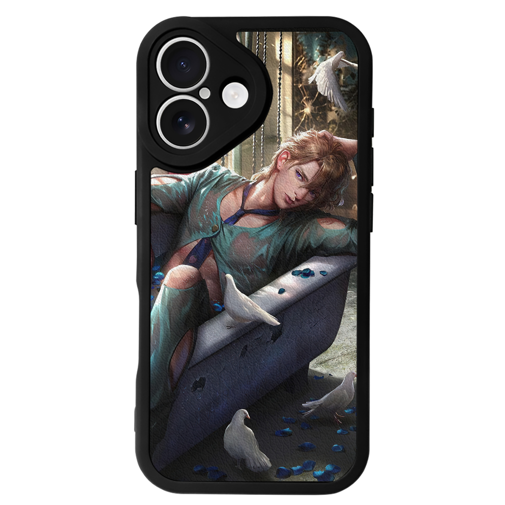 （画像用） ジョジョの奇妙な冒険 JoJo's Bizarre Adventure 【iPhone 16シリーズ対応】シリコンスマホケース（レザー調） 材質：シリコン